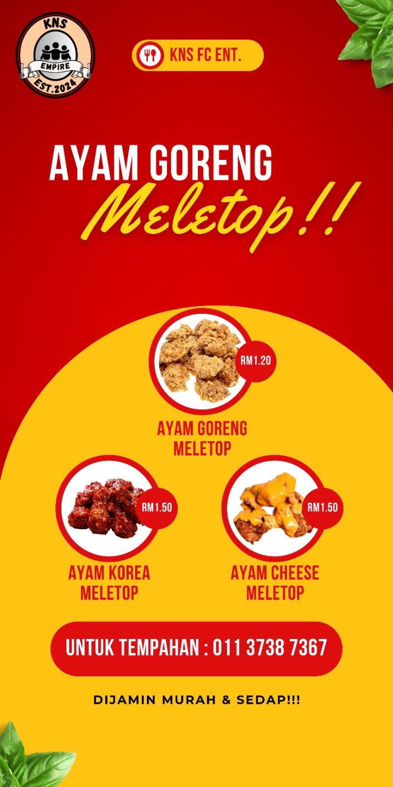 KNS Fried Chicken, Dataran Dato Sheikh Ahmad, Kangar