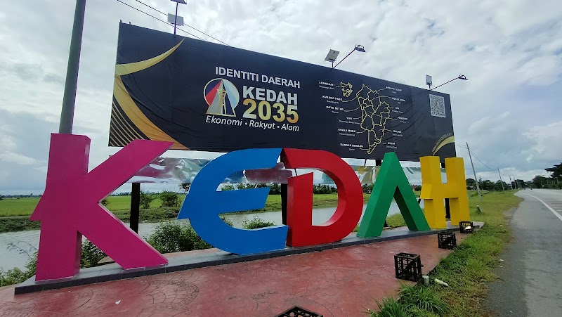 Gerbang sempadan Perlis Kedah jalan Kangar Alor Setar, Kuala Sanglang