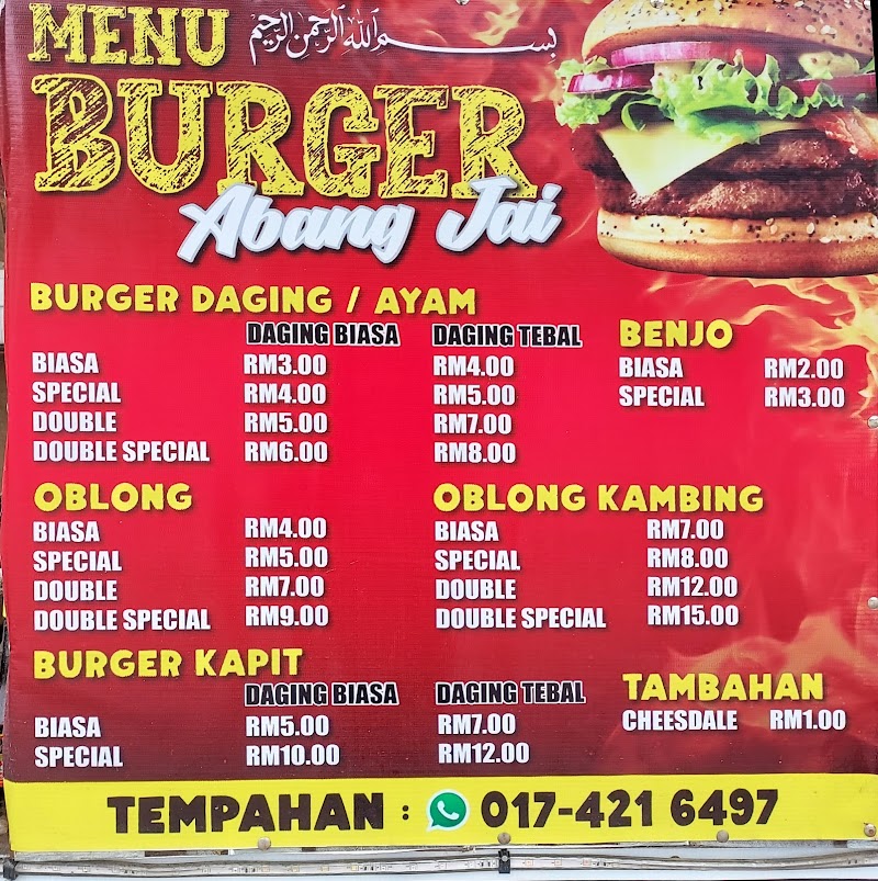 Abang Jai Burger, K106, Kampung Tok Tambak, Jitra